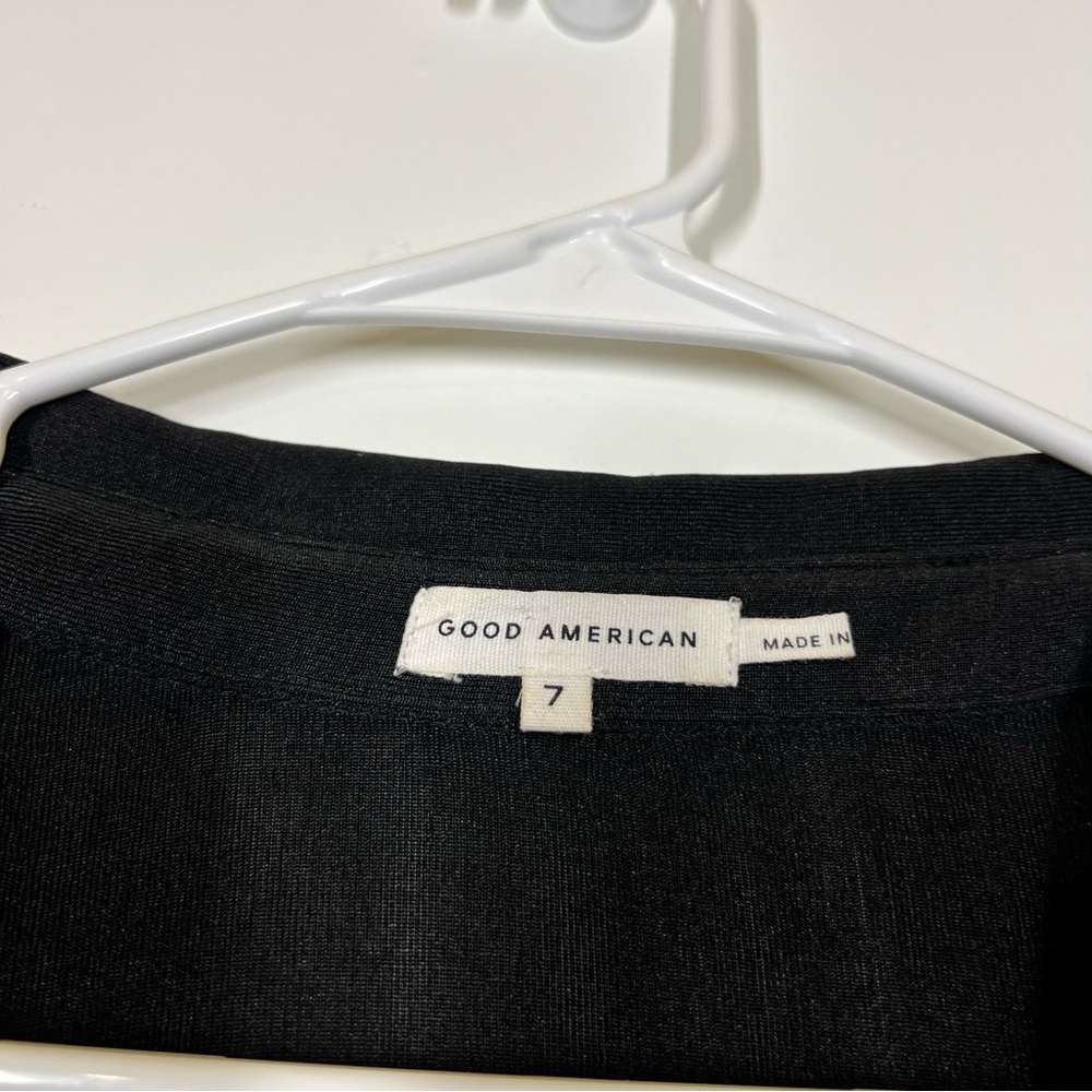 GOOD AMERICAN Black Button-Down Midi Dress - Picture 10 of 11